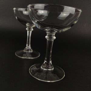 Pair of vintage 4oz coupe glasses